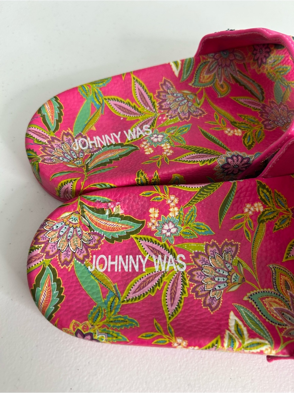 Johnny Was Flamingo Poolslide Size 9 - Picture 6 of 8